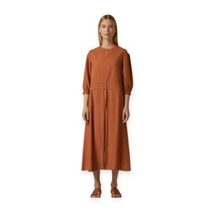 Anthropologie Mignon Doo Clay Modest Long Sleeve Dress XS Cotton Blend EUC